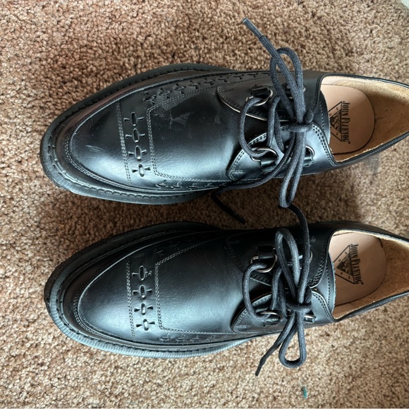 John Fluevog Classic Black Derbys - Picture 1 of 5